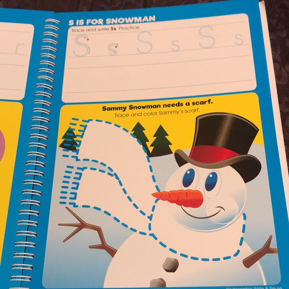 School Zone - Kindergarten Write & Reuse Workbook - Early Math, and More - Picture 10 of 12